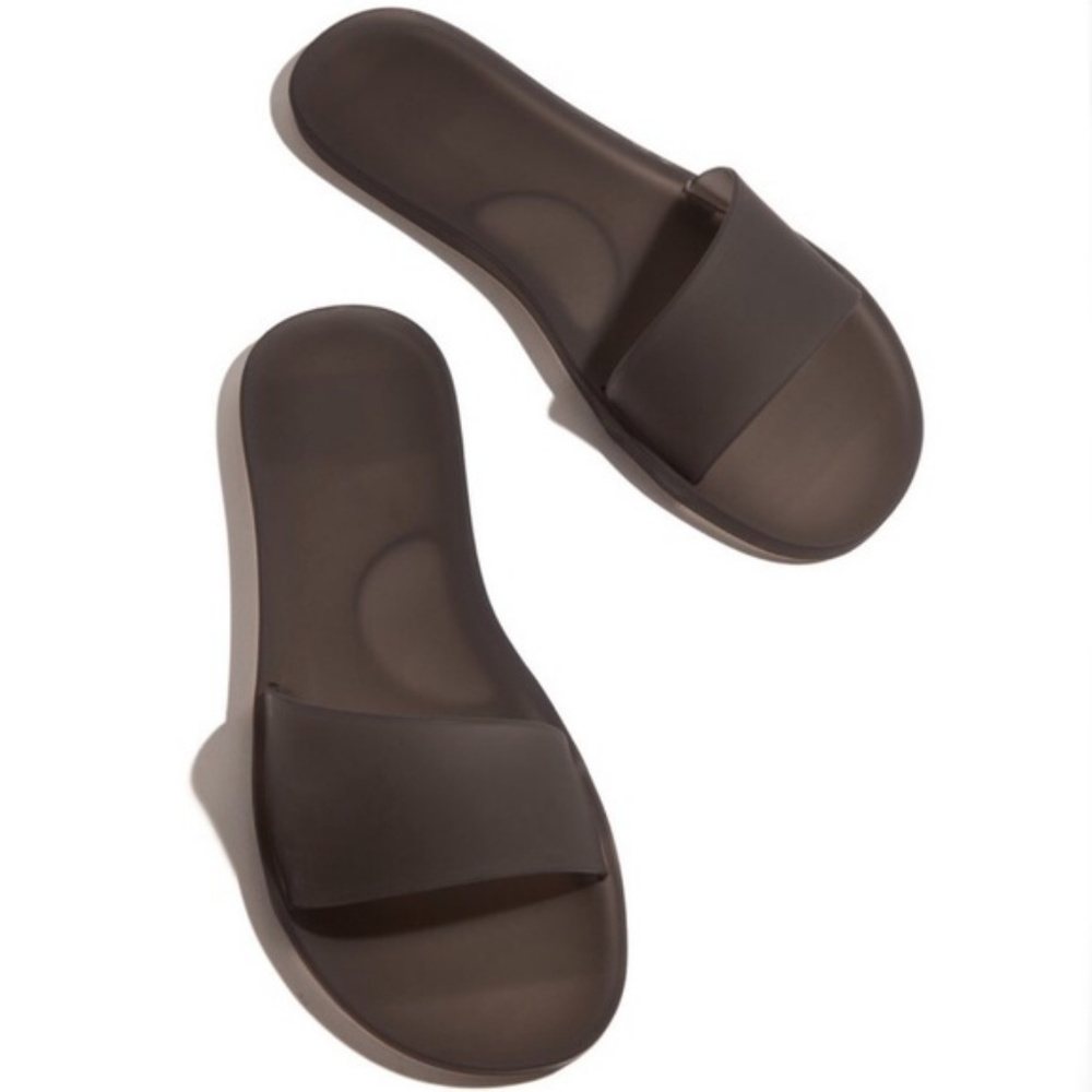 "Lisa" Slides - Matte White/Clear - Picture 6 of 8